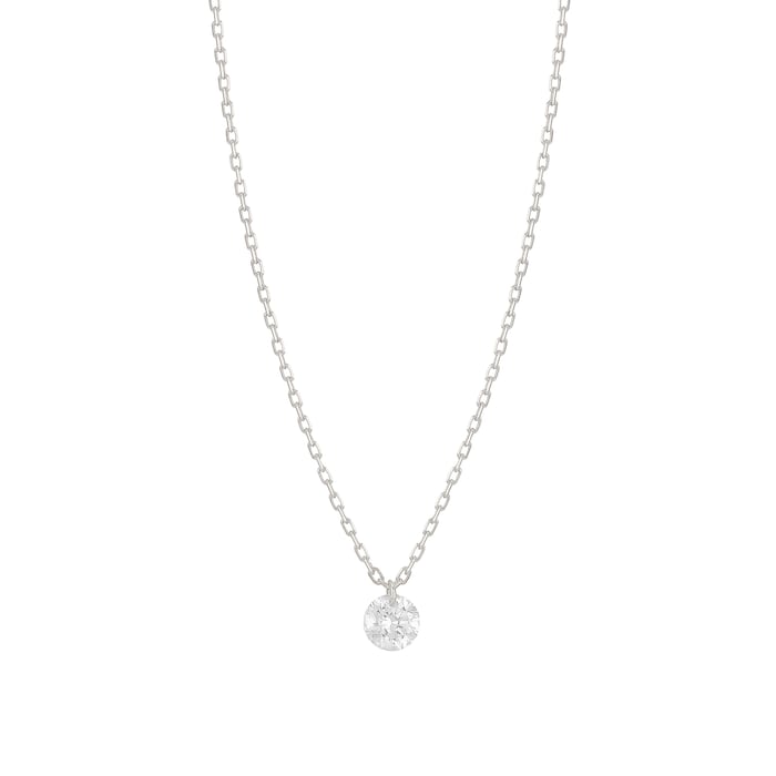 Persee 18K White Gold 0.23ct Diamond Danae Necklace