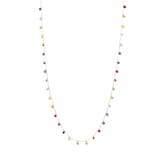 Persee 18K Rose Gold 8.40cttw Precious Stone Chakras Necklace