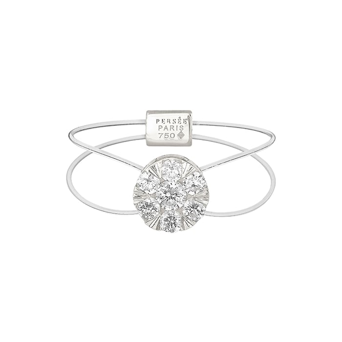 Persee 18K White Gold 0.27ct Diamond Imagine Ring - Size 52