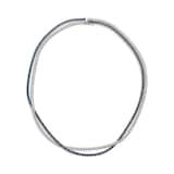 Leo Pizzo 18k White Gold 9.94cttw Sapphire and 7.24cttw Brilliant Cut Diamond Tennis Necklace