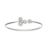 Leo Pizzo 18k White Gold 0.76cttw Pear Cut Diamond and 0.36cttw Brilliant Cut Diamond Bangle