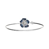 Leo Pizzo 18k White Gold 0.62cttw Sapphire and 0.27cttw Brilliant Cut Diamond Bangle