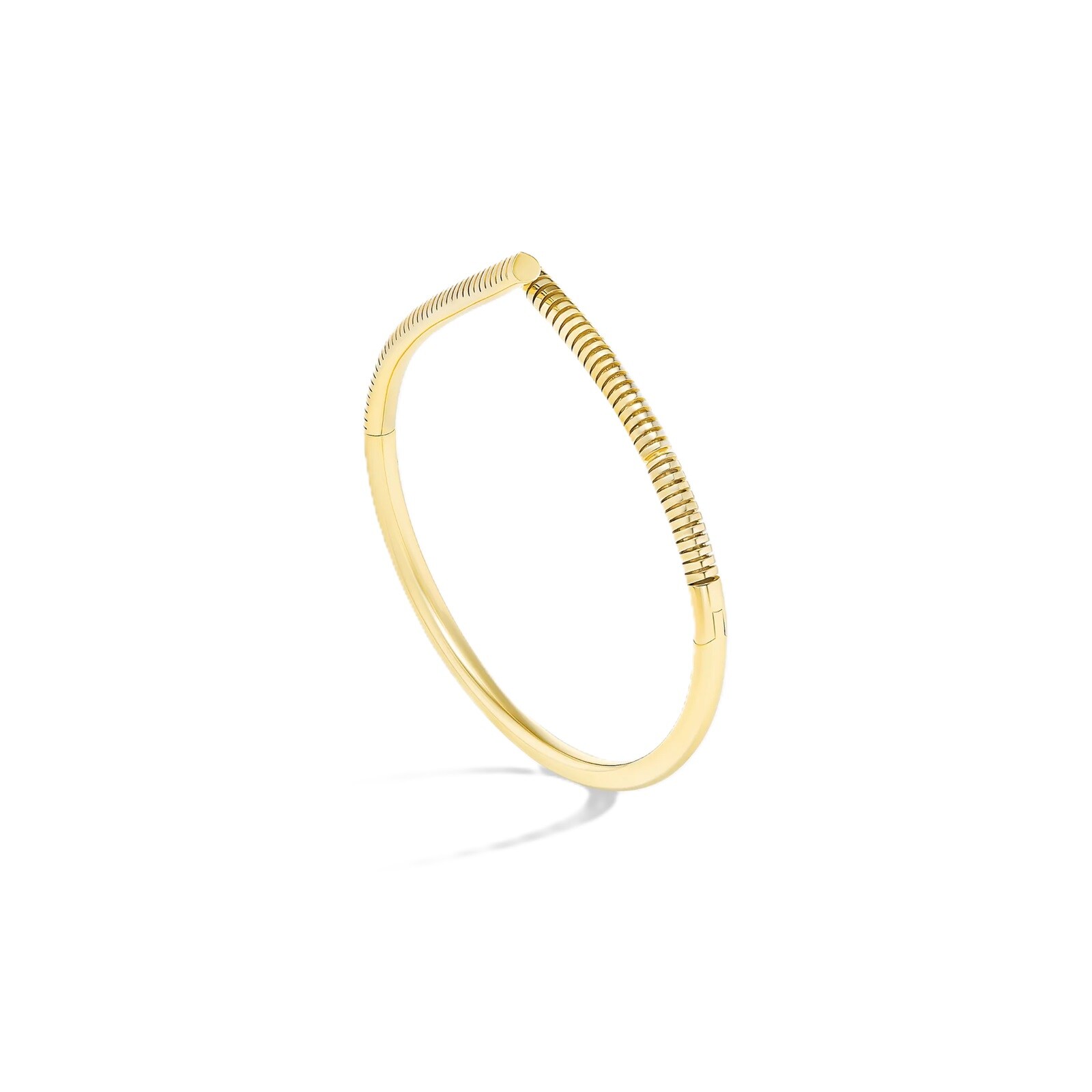 Tabayer Oera 18K Yellow Gold Ribbed Bangle