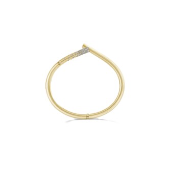 Tabayer Oera 18K Yellow Gold Pavé 0.69ct Diamond Bangle - Size 15.5