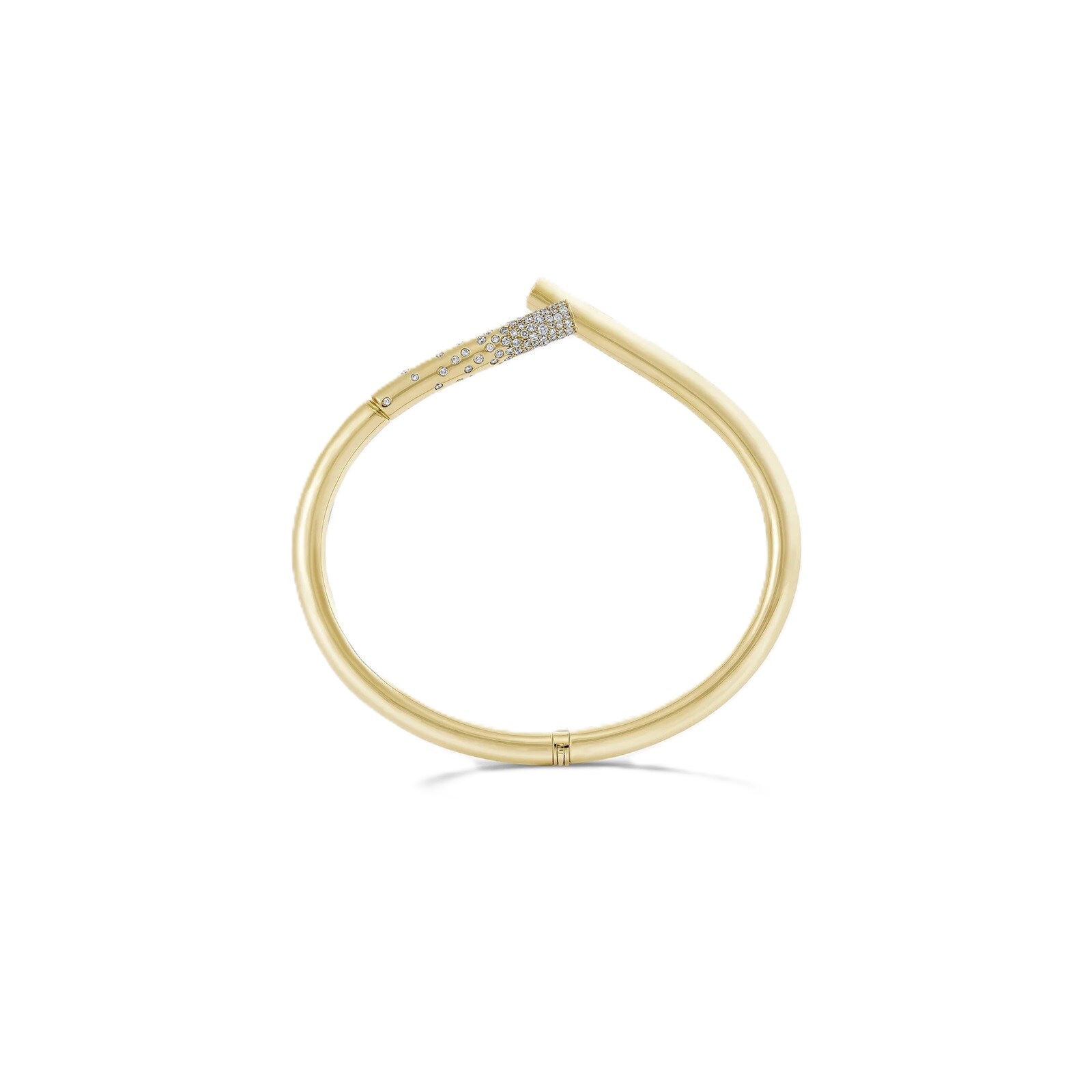 Tabayer Oera 18K Yellow Gold Pavé 0.69ct Diamond Bangle - Size 15.5