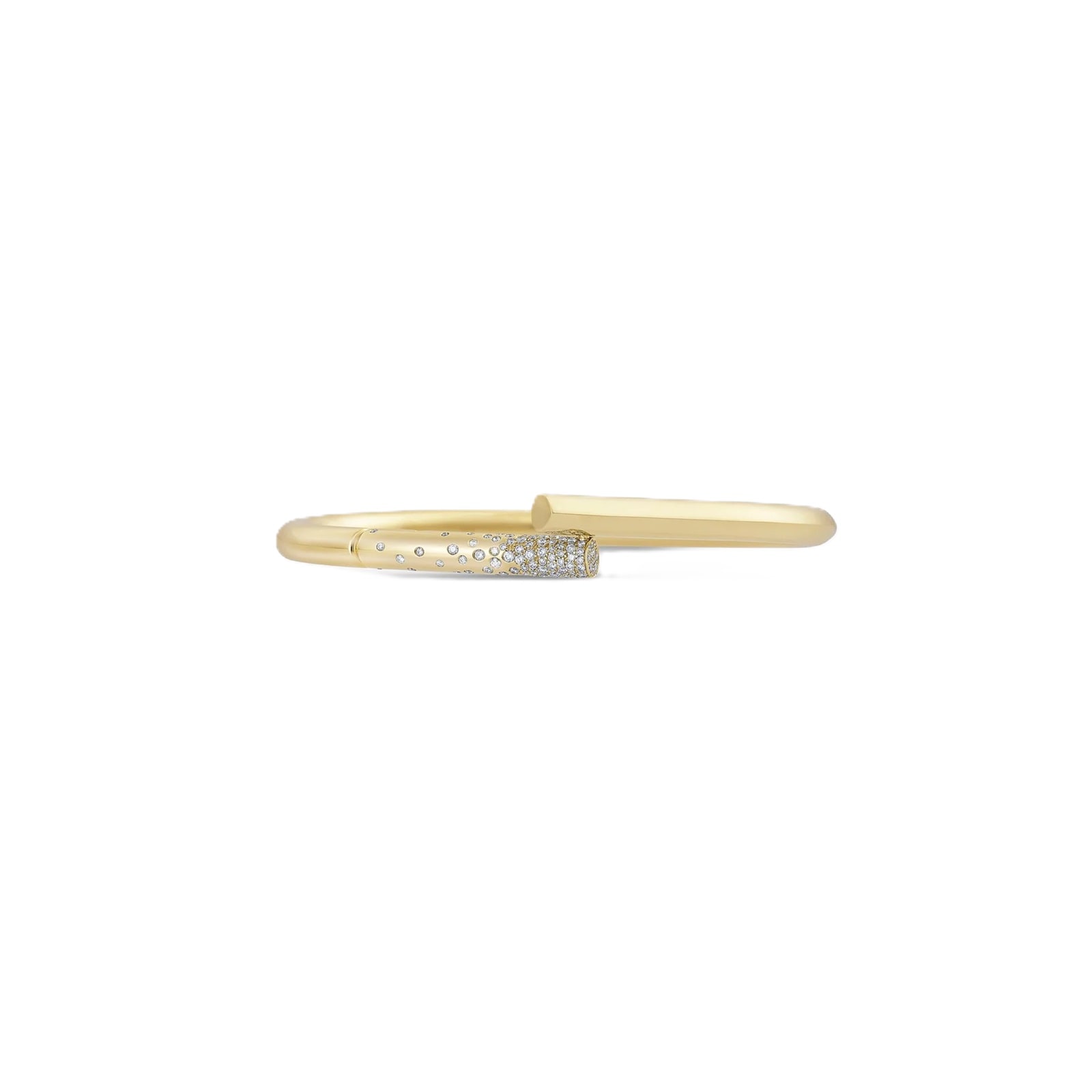 Tabayer Oera 18K Yellow Gold Pavé 0.69ct Diamond Bangle - Size 15.5