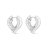 Tabayer Oera 18K White Gold 0.85ct Pavé Diamond Hoop Earrings