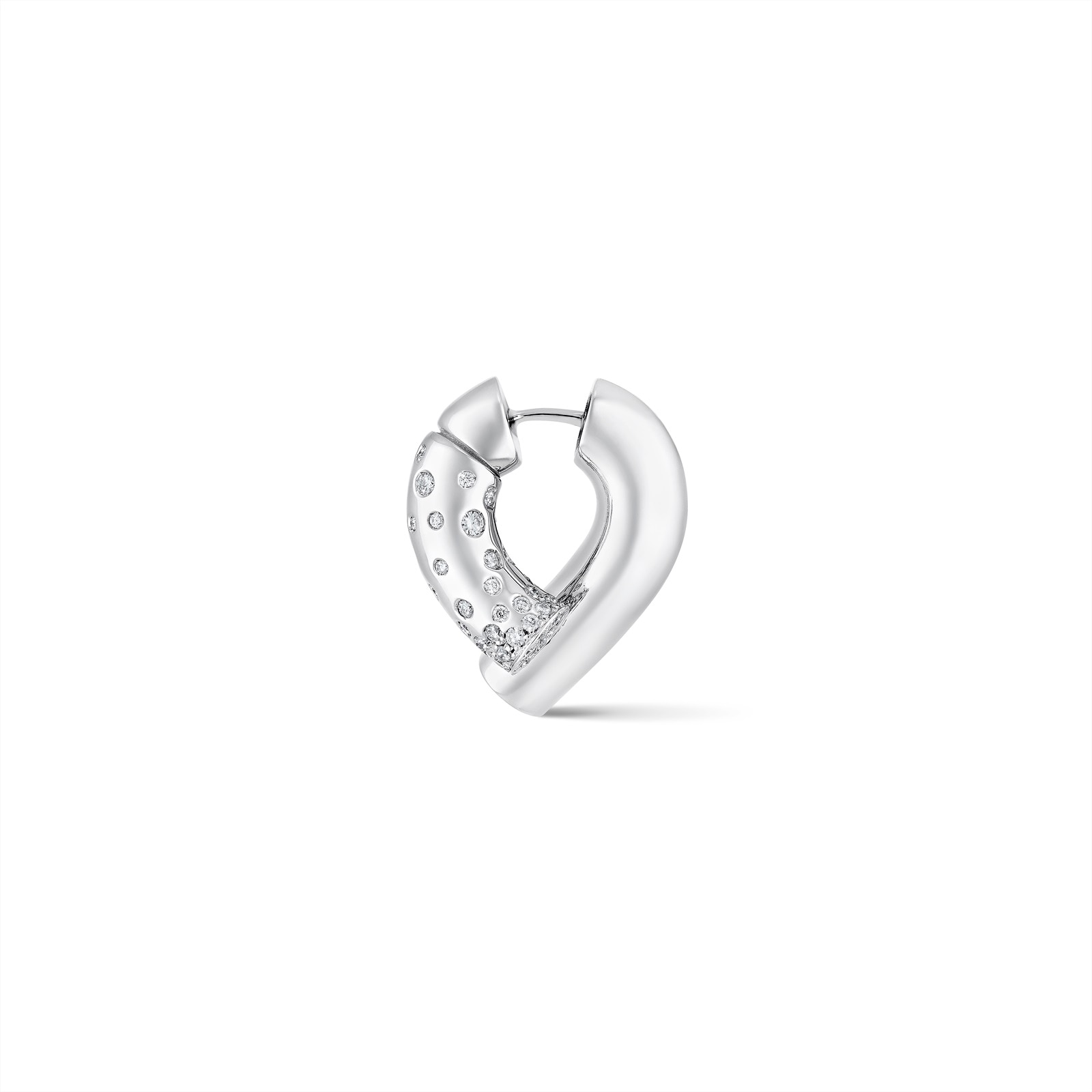 Tabayer Oera 18K White Gold 0.85ct Pavé Diamond Hoop Earrings