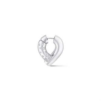 Tabayer Oera 18K White Gold 0.85ct Pavé Diamond Hoop Earrings
