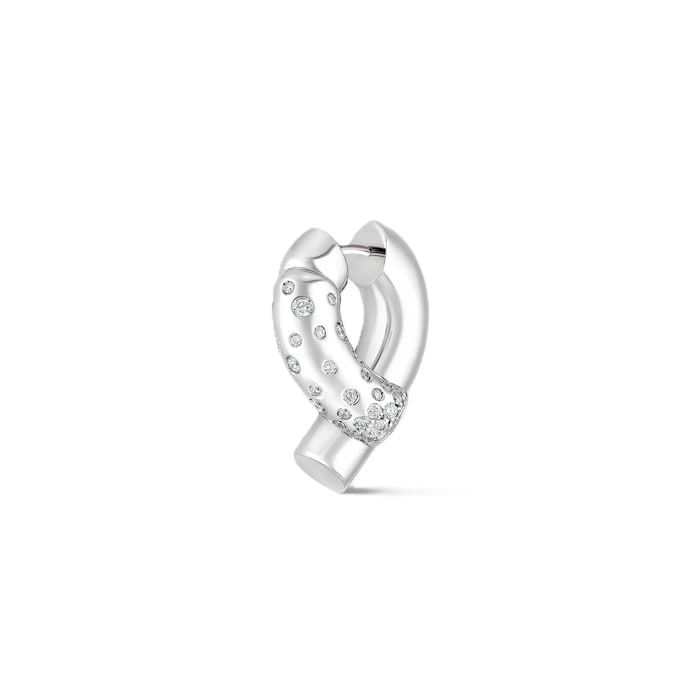 Tabayer Oera 18K White Gold 0.85ct Pavé Diamond Hoop Earrings
