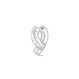 Tabayer Oera 18K White Gold 0.85ct Pavé Diamond Hoop Earrings
