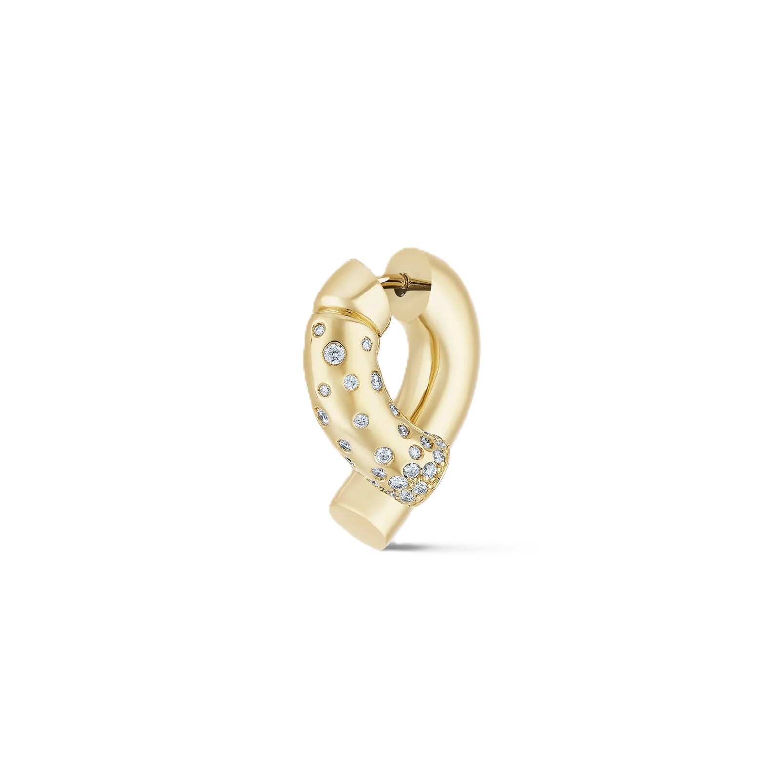 Tabayer Oera 18K Yellow Gold 0.85ct Pavé Diamond Hoop Earrings