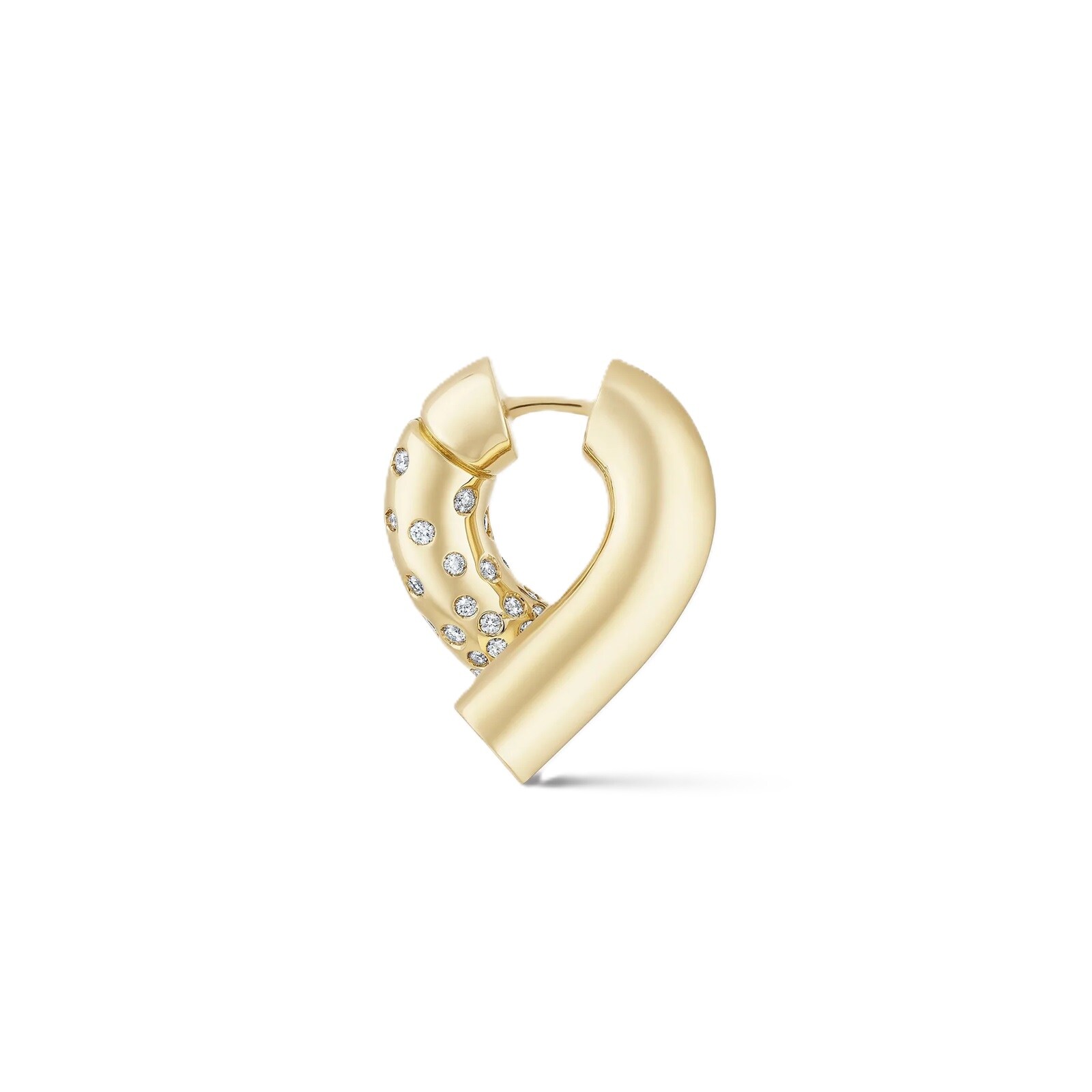 Tabayer Oera 18K Yellow Gold 0.85ct Pavé Diamond Hoop Earrings