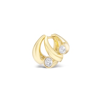 Tabayer Oera 18K Yellow Gold 1.27ct Diamond Cluster Earrings
