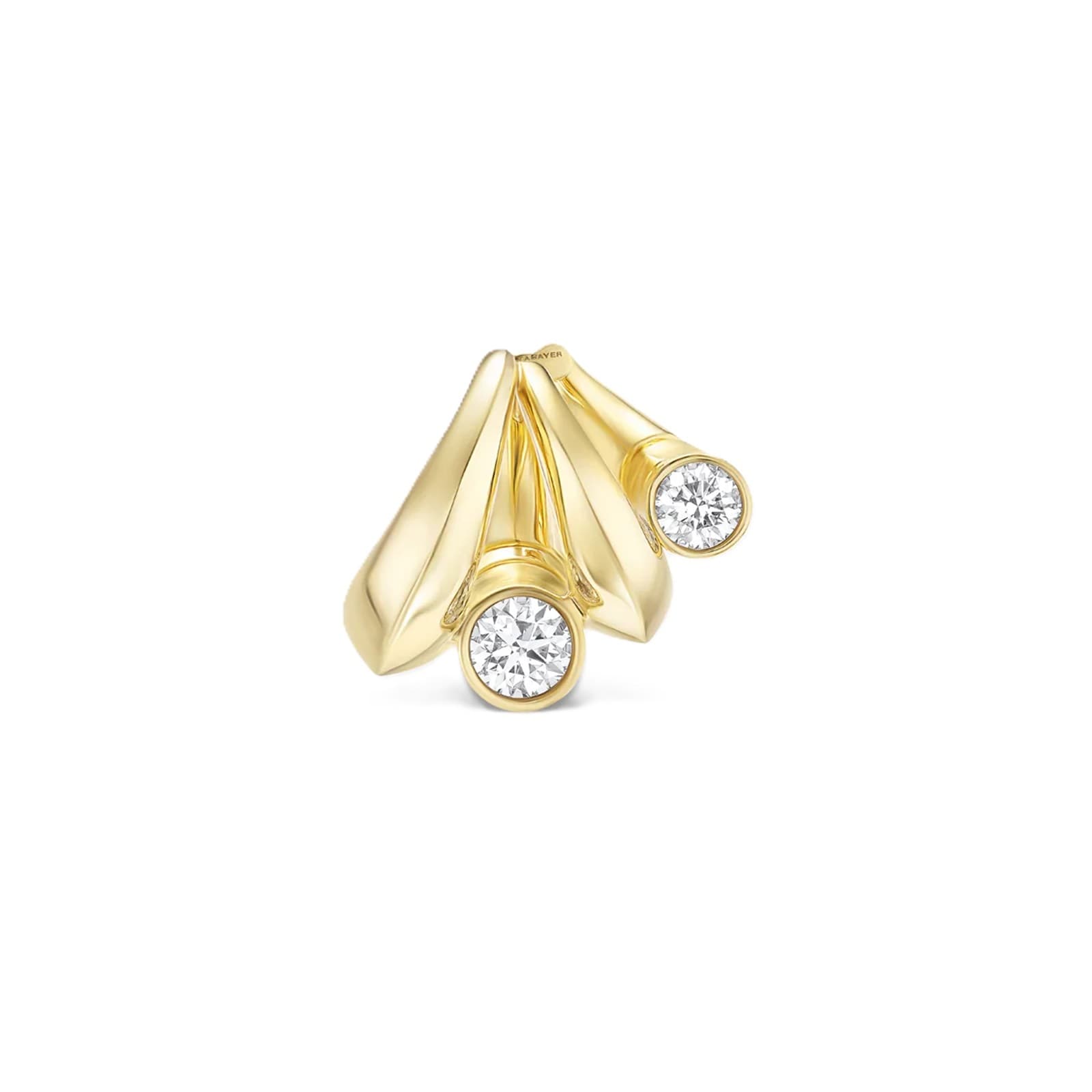 Tabayer Oera 18K Yellow Gold 1.27ct Diamond Cluster Earrings