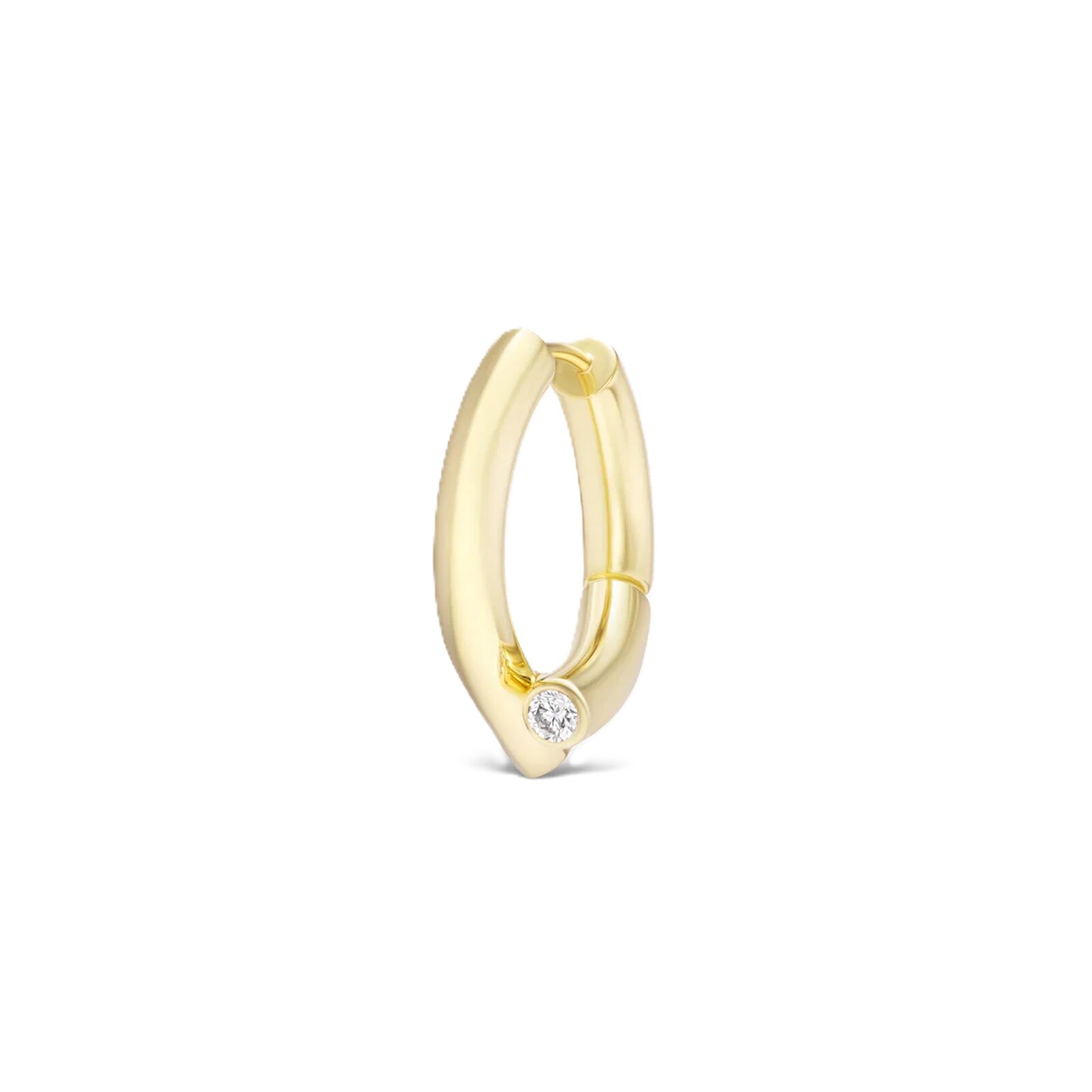 Tabayer Oera 18K Yellow Gold 0.10ct Diamond Mini Hoop Earrings