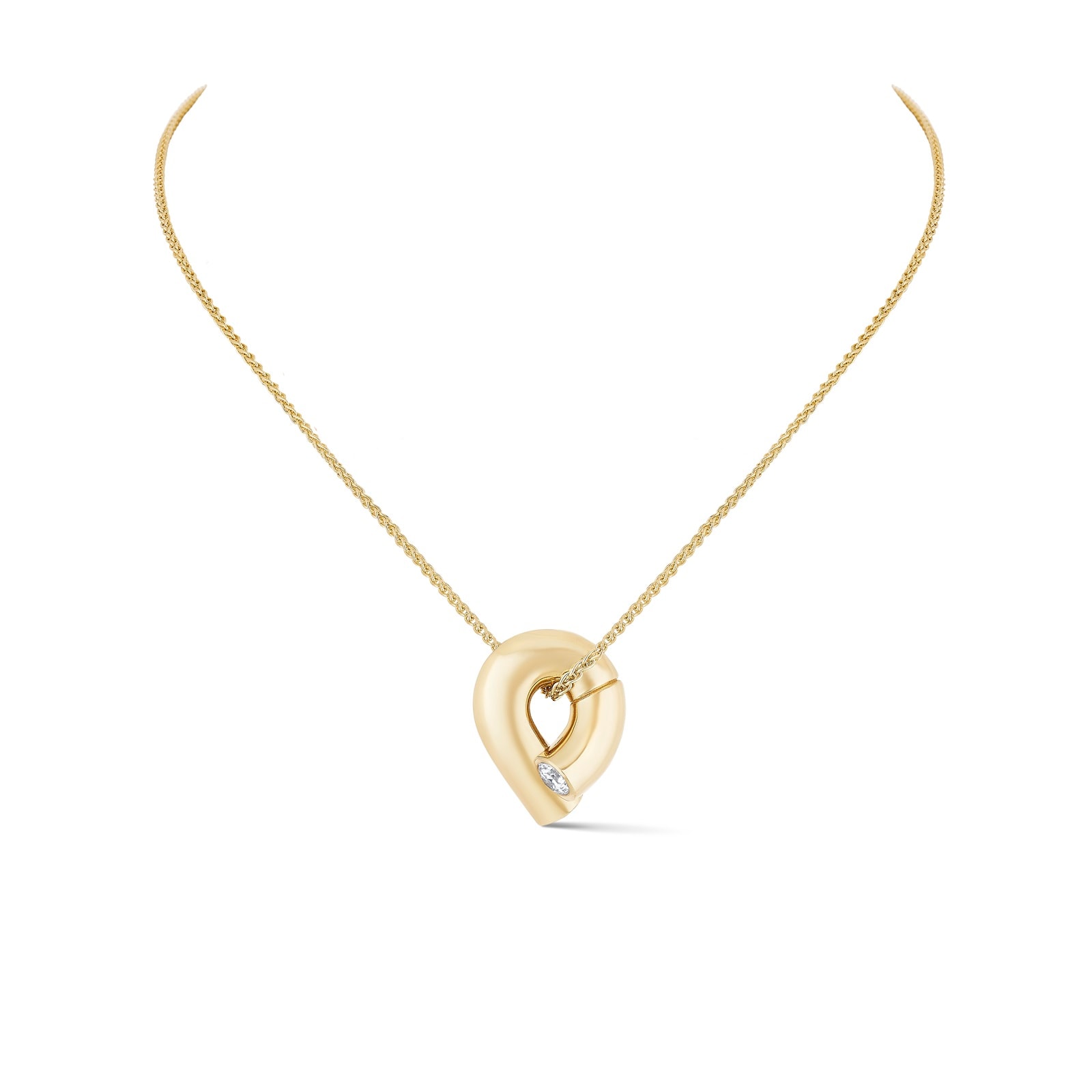 Oera 18K Yellow Gold 0.20ct Diamond Pendant Necklace Oera 18K Yellow Gold 0.20ct Diamond Pendant Necklace