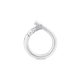 Tabayer Oera 18K White Gold 0.18ct Pavé Diamond Ring - Size 55