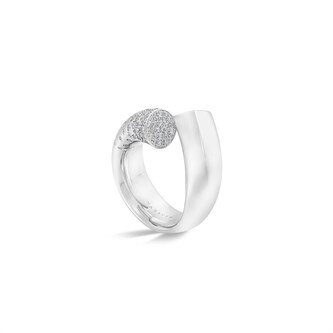 Tabayer Oera 18K White Gold 0.18ct Pavé Diamond Large Ring - Size 52 Tabayer Oera 18K White Gold 0.18ct Pavé Diamond Large Ring - Size 52