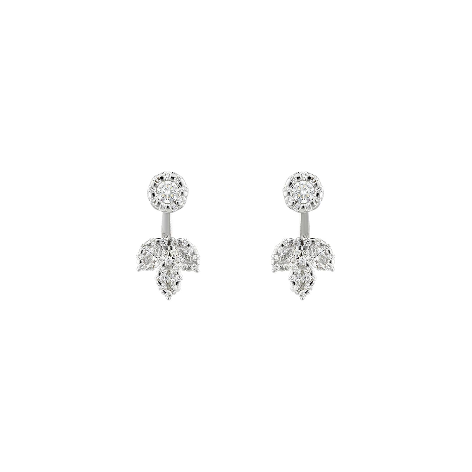Yeprem 18K White Gold Y-Not Diamond Drop Earrings