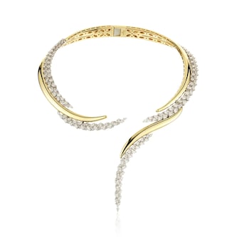 Yeprem 18K Yellow Gold Golden Strada Diamond Statement Necklace