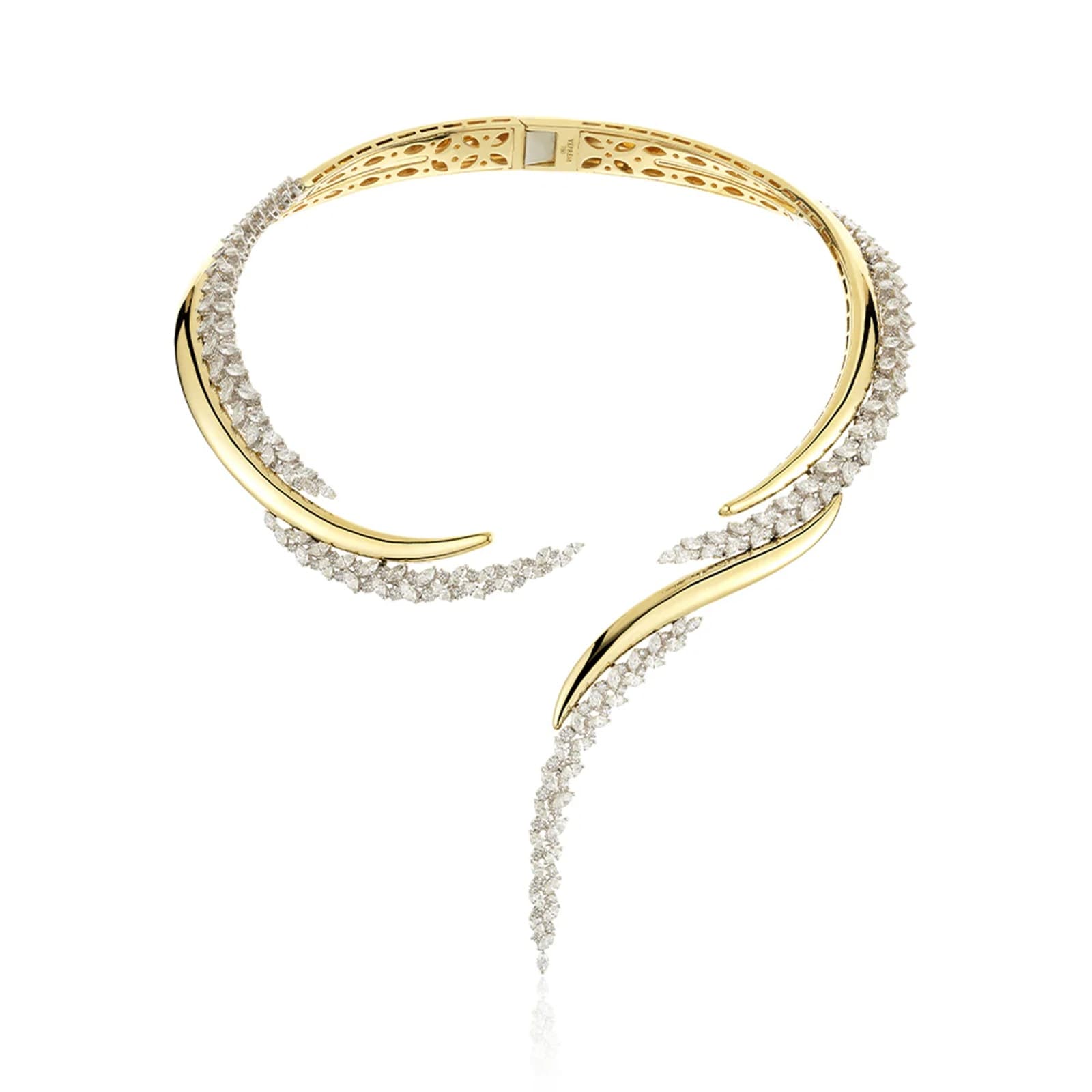 Yeprem 18K Yellow Gold Golden Strada Diamond Statement Necklace