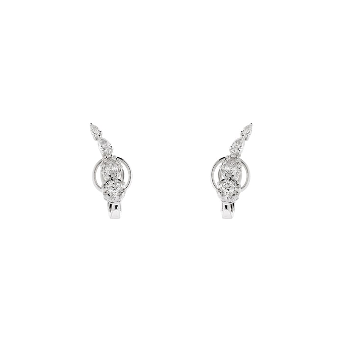 Yeprem 18K White Gold Y-Not Diamond Stud Earrings