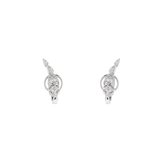 Yeprem 18K White Gold Y-Not Diamond Stud Earrings