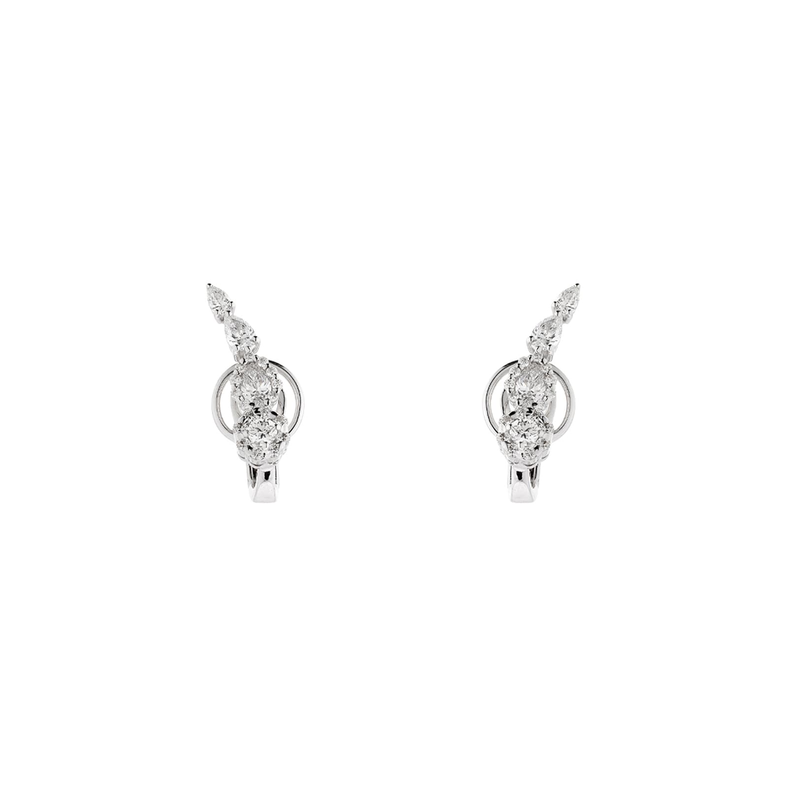 Yeprem 18K White Gold Y-Not Diamond Stud Earrings