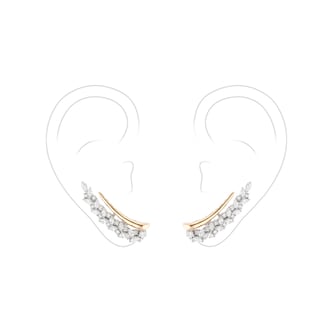 Yeprem 18K Yellow & White Gold Golden Strada Diamond Clip On Earrings
