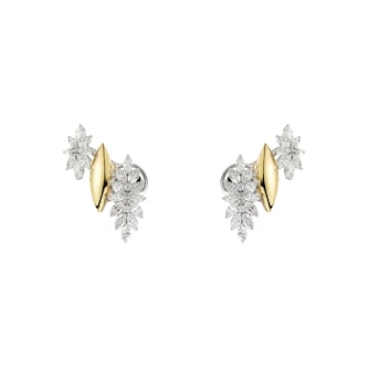 Yeprem 18K Yellow & White Gold Golden Strada Diamond Clip On Earrings