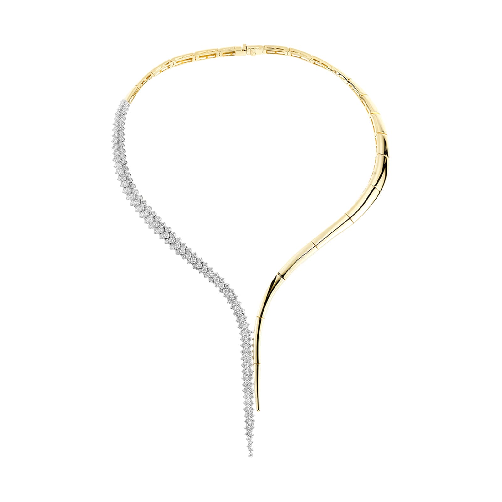 Yeprem 18K Yellow & White Gold Golden Strada Diamond Necklace
