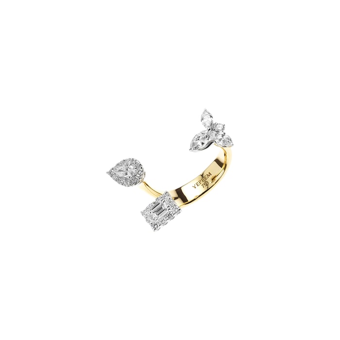 Yeprem 18K Yellow Gold Golden Strada Diamond Stackable Ring - Size 6.5
