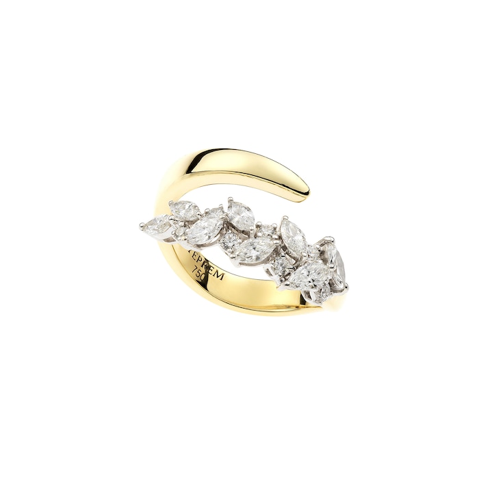 Yeprem 18K Yellow Gold Golden Strada Diamond Stackable Ring - Size 6.5