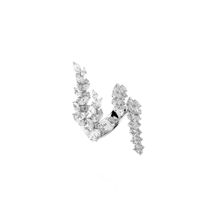 Yeprem 18K White Gold Y-Not Diamond Stackable Ring - Size 6.5