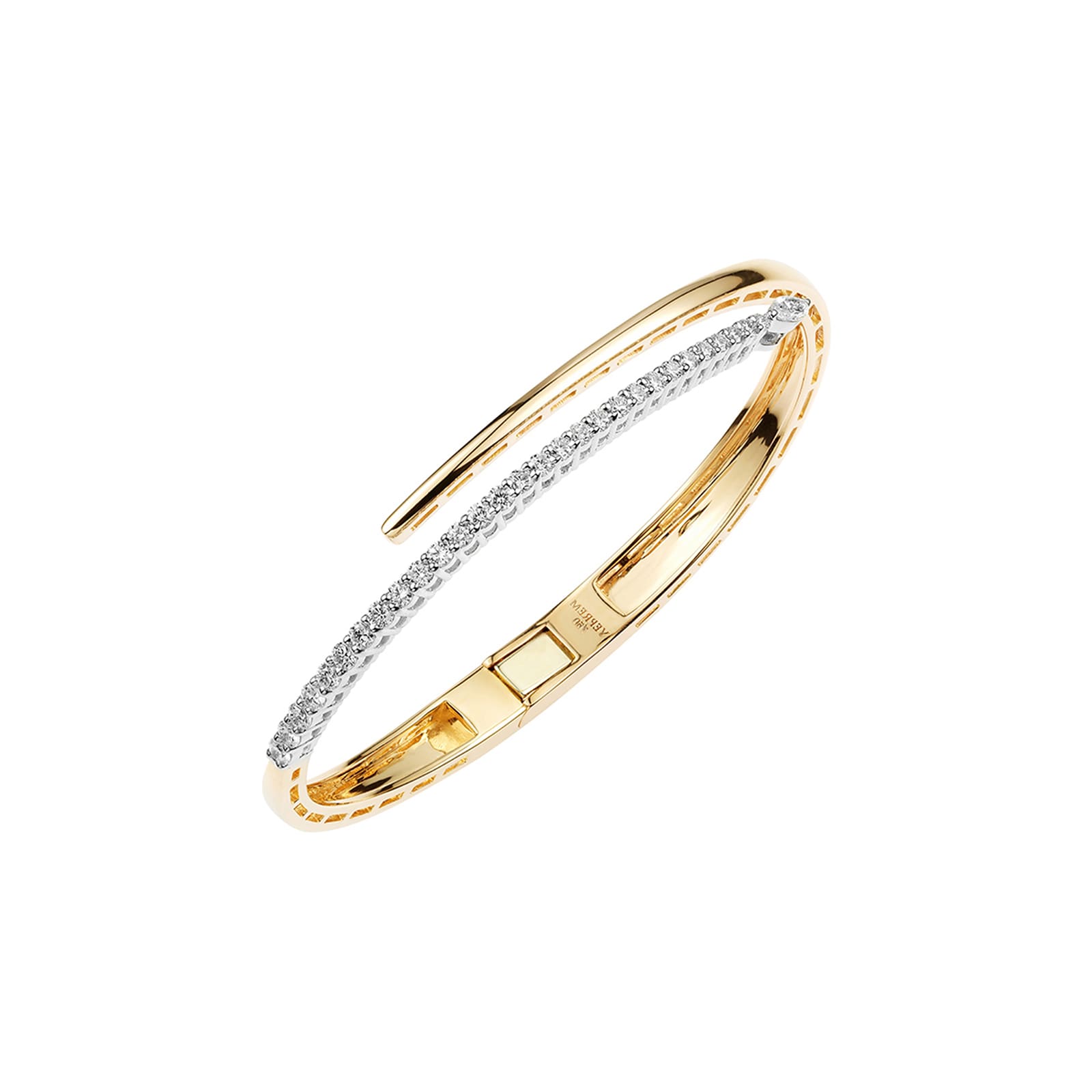 Yeprem 18K Yellow Gold Golden Strada Diamond Bangle