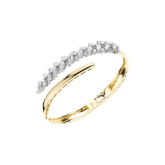 Yeprem 18K Yellow Gold Golden Strada Diamond Bangle