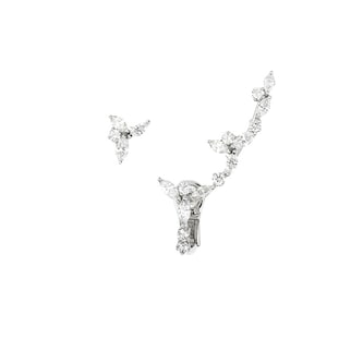 Yeprem 18K White Gold Y-Not Diamond Clip On Earrings