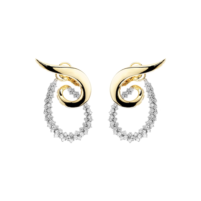 Yeprem 18K Yellow Gold Golden Strada Diamond Drop Earrings