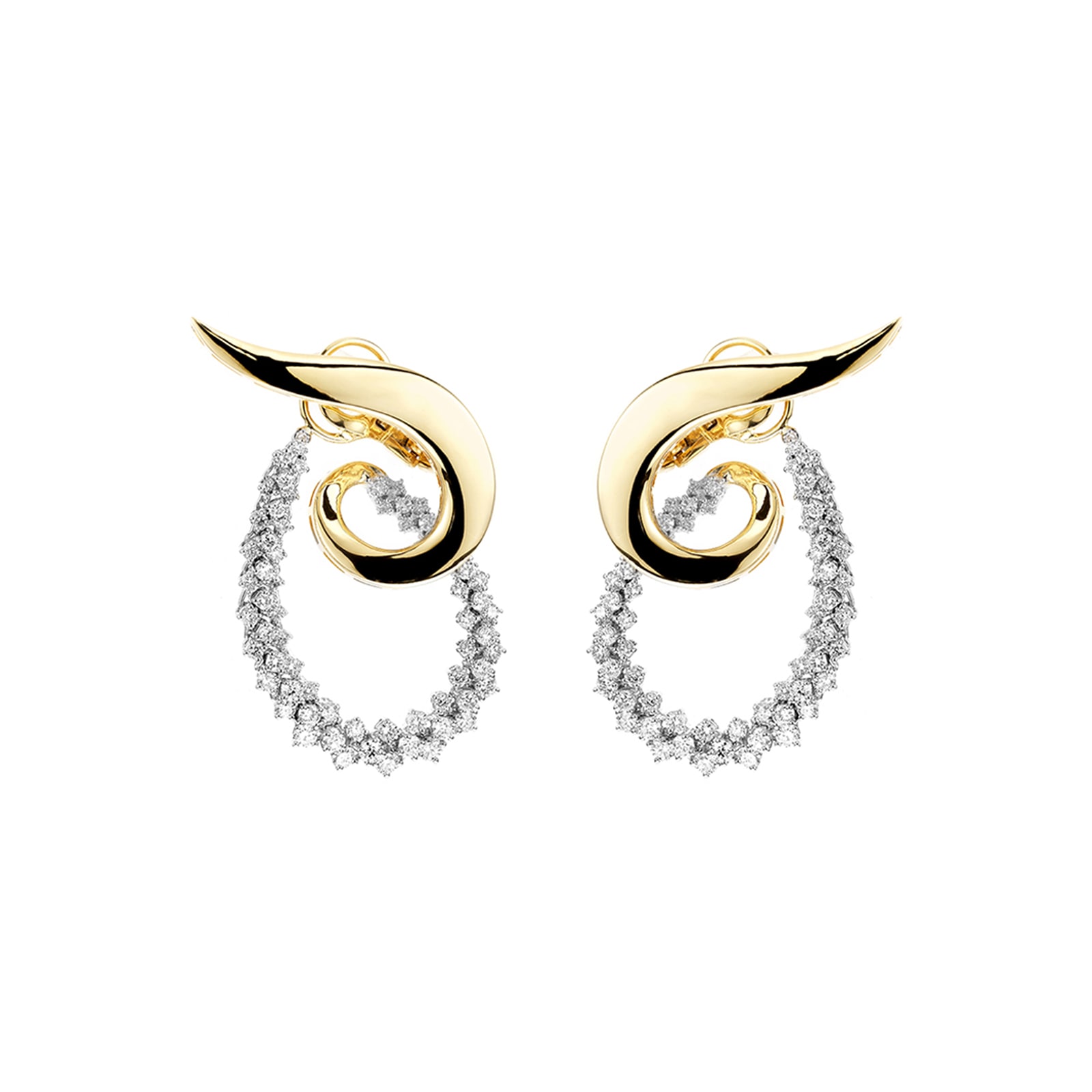 Yeprem 18K Yellow Gold Golden Strada Diamond Drop Earrings