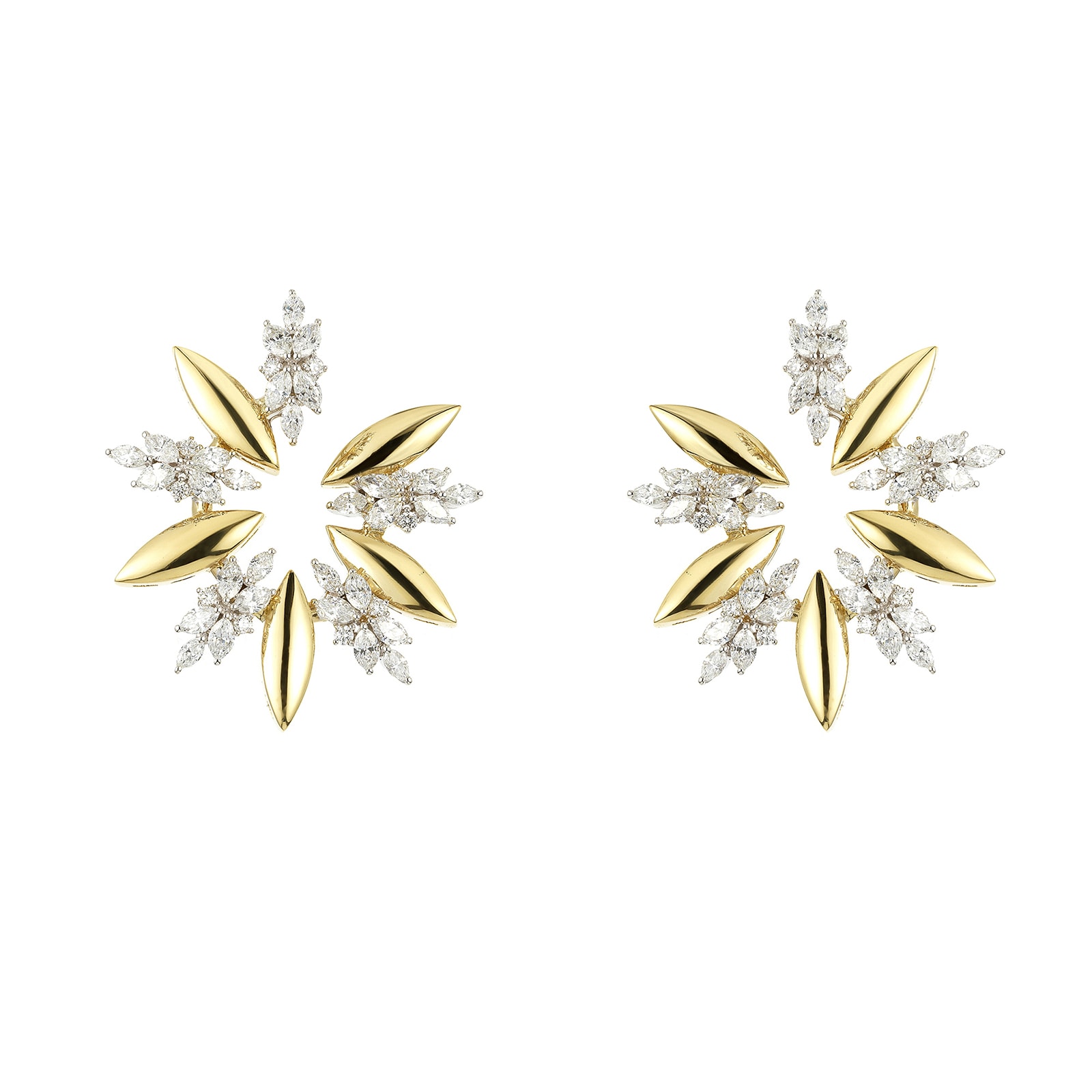 Yeprem 18K Yellow Gold Golden Strada Diamond Drop Earrings