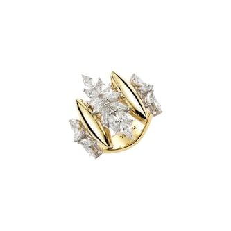 Yeprem 18K Yellow Gold Golden Strada Diamond Stackable Ring - Size 6