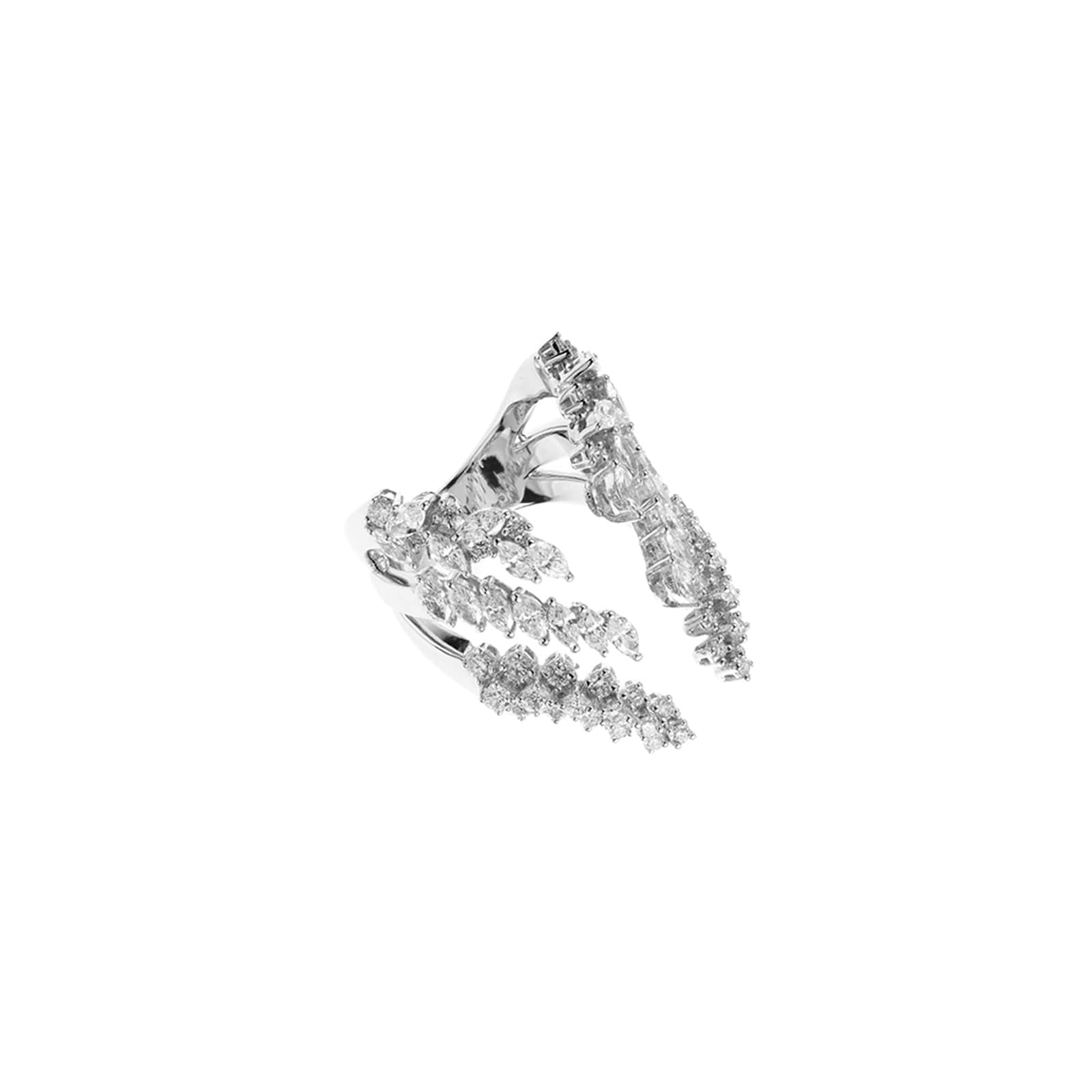 Yeprem 18K White Gold Y-Not Diamond Stackable Ring - Size 6.5