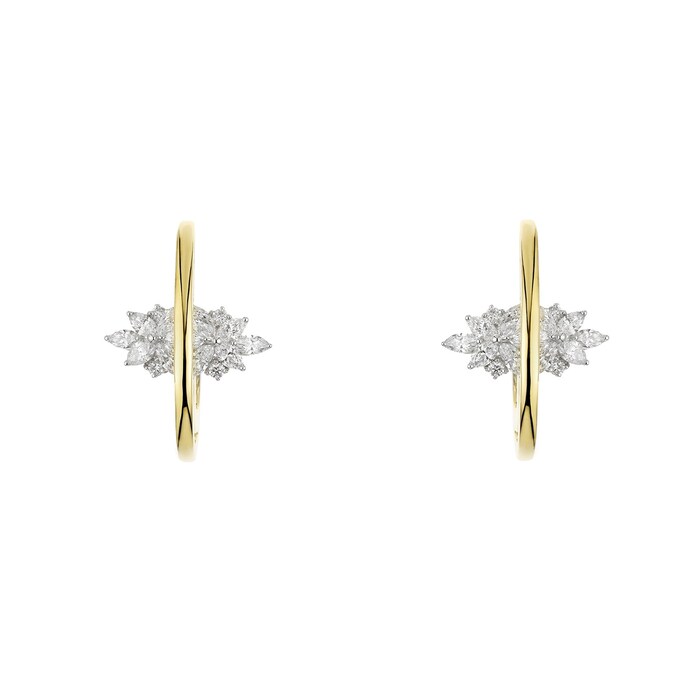Yeprem 18K Yellow Gold Golden Strada 2.41cttw Diamond Clip on Earrings