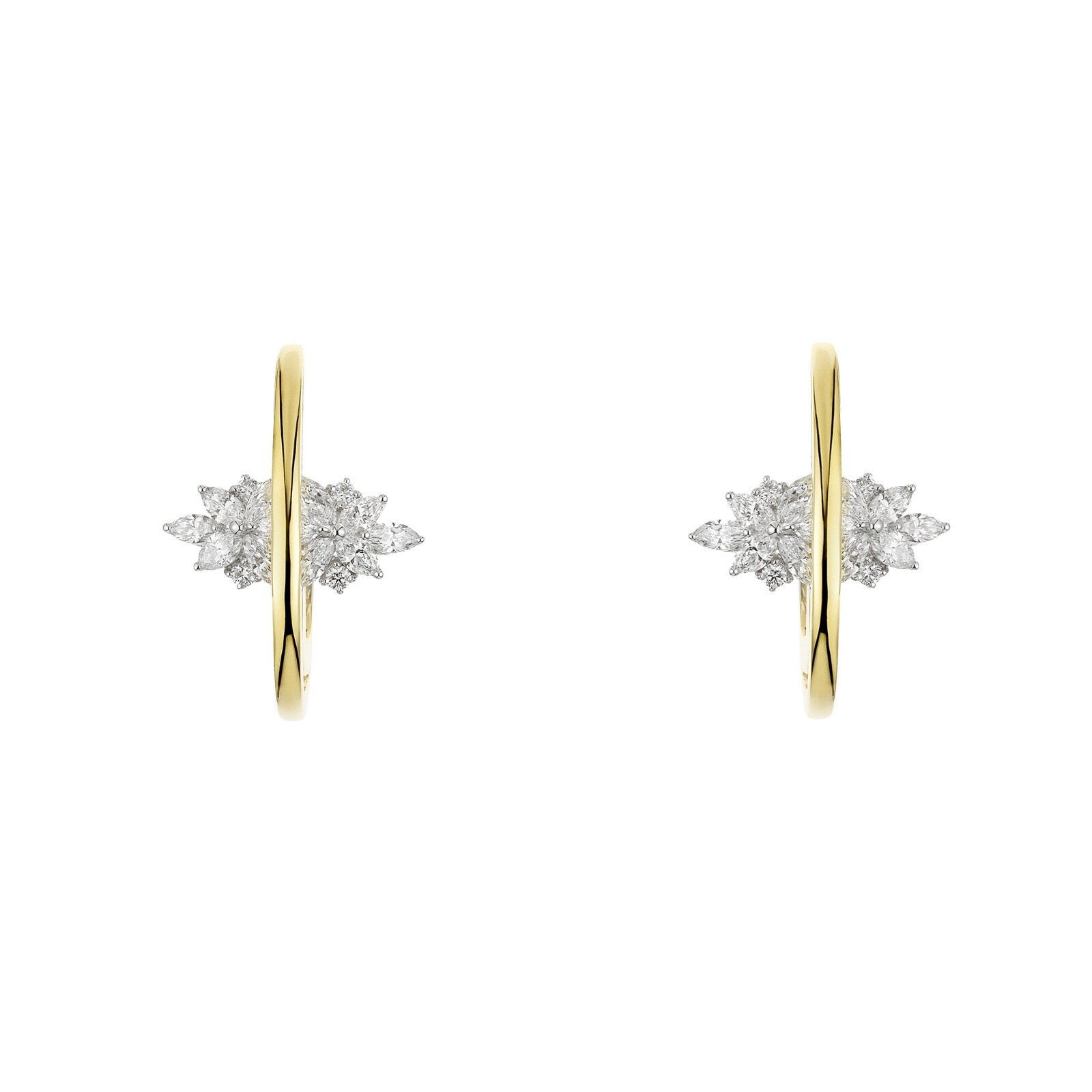 Yeprem 18K Yellow Gold Golden Strada 2.41cttw Diamond Clip on Earrings