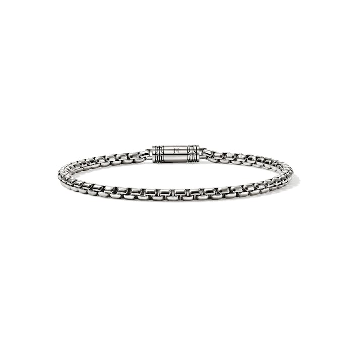 John Hardy Sterling Silver Box Chain Bracelet, 3.7mm - Size Large