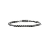 John Hardy Dark Silver Box Chain Bracelet, 3.7mm - Size Large