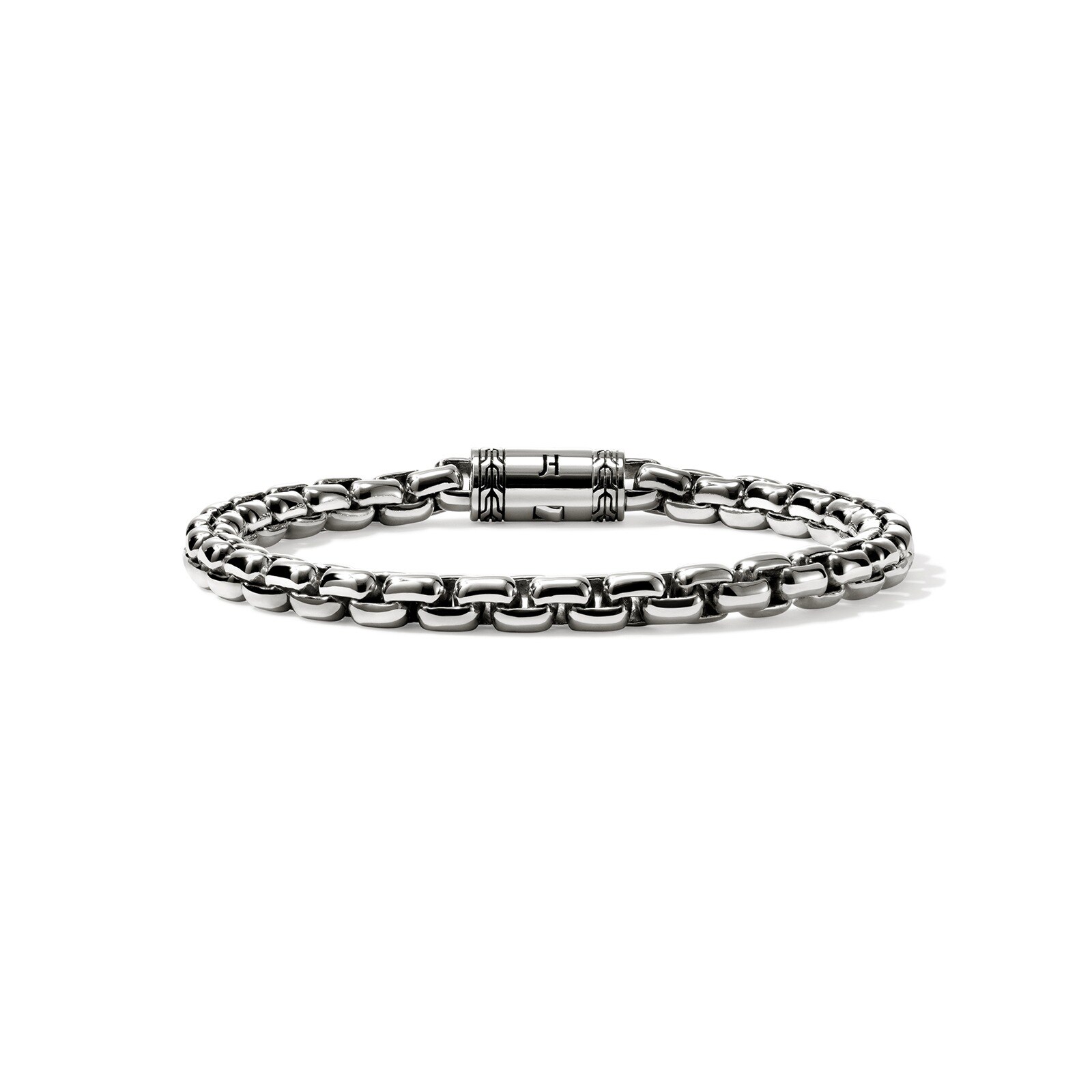 John Hardy Sterling Silver Box Chain Bracelet, 6mm - Size Large