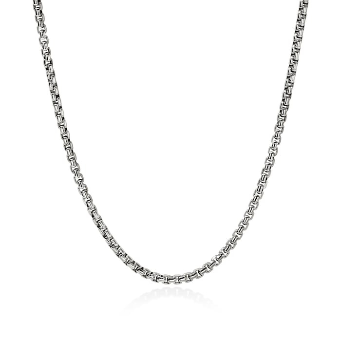 John Hardy Sterling Silver Box Chain Necklace, 3.7mm