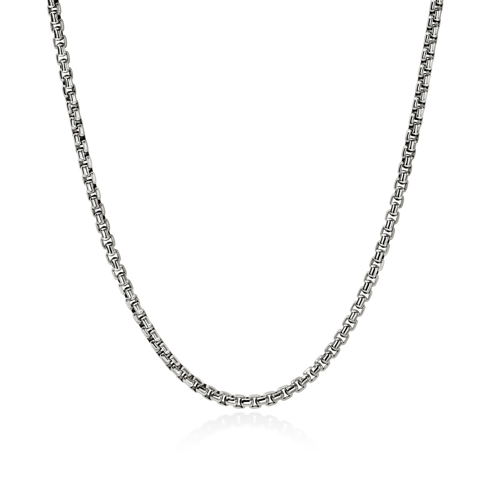 John Hardy Sterling Silver Box Chain Necklace, 3.7mm